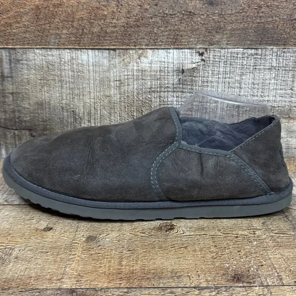 UGG Kenton Suede Slip On Slippers Shoes Gray Size 11